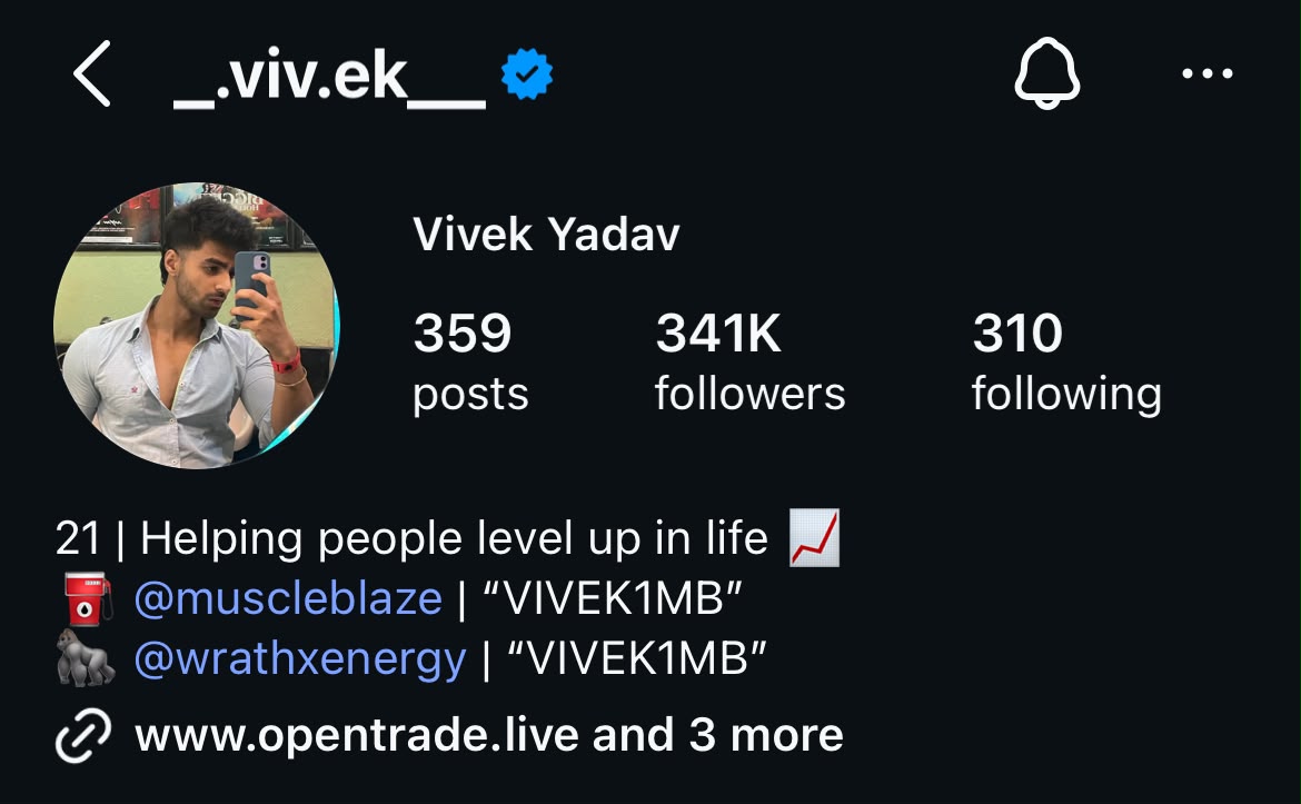 Instagram profile · 341K followers